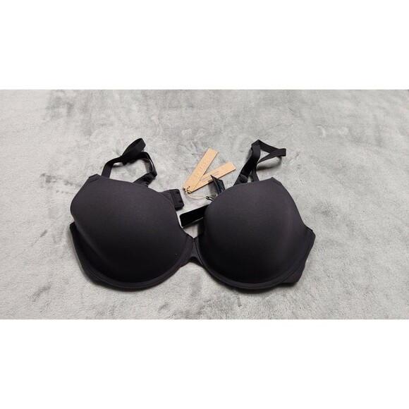 Skims 36C Onyx Black Fits Everybody T-Shirt Bra BA-DEM-9221 NWT - Picture 2 of 7